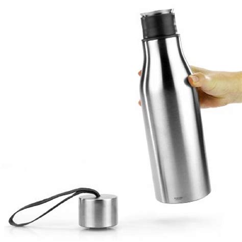 eva solo flasche|Eva Solo Thermo Water Bottle with Strap, Brushed Stainless。